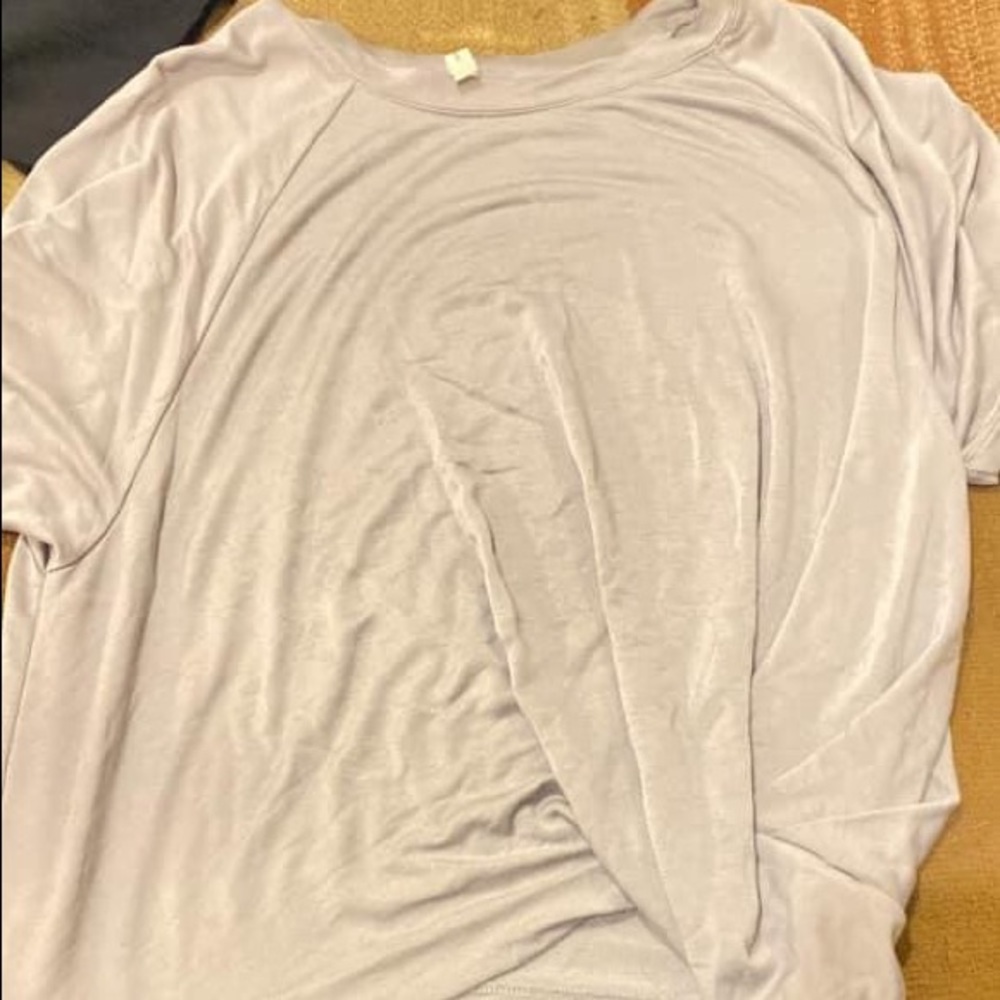 Gray crossed front shirt